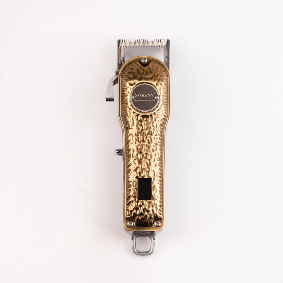 Машинка для стрижки Sokany SK-LF-9976 акумуляторна з 4 насадками та USB золото