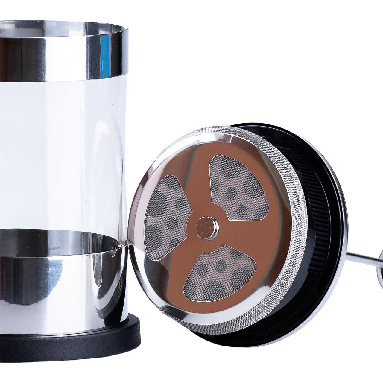 Заварник для чаю з френч пресом скляний 1л