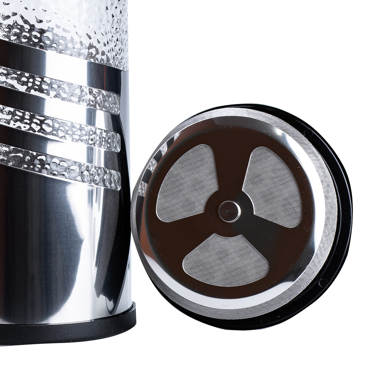 Чайник заварювальний з фільтром френч прес 1л Сріблястий