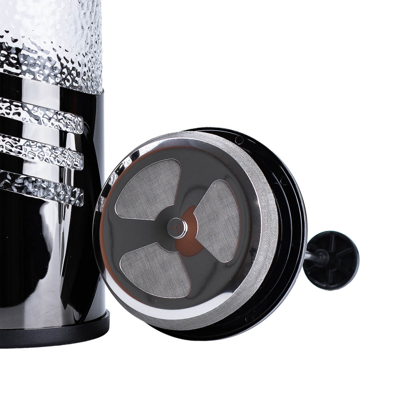 Чайник для заварки з френч пресом і фільтром 1 л чорний