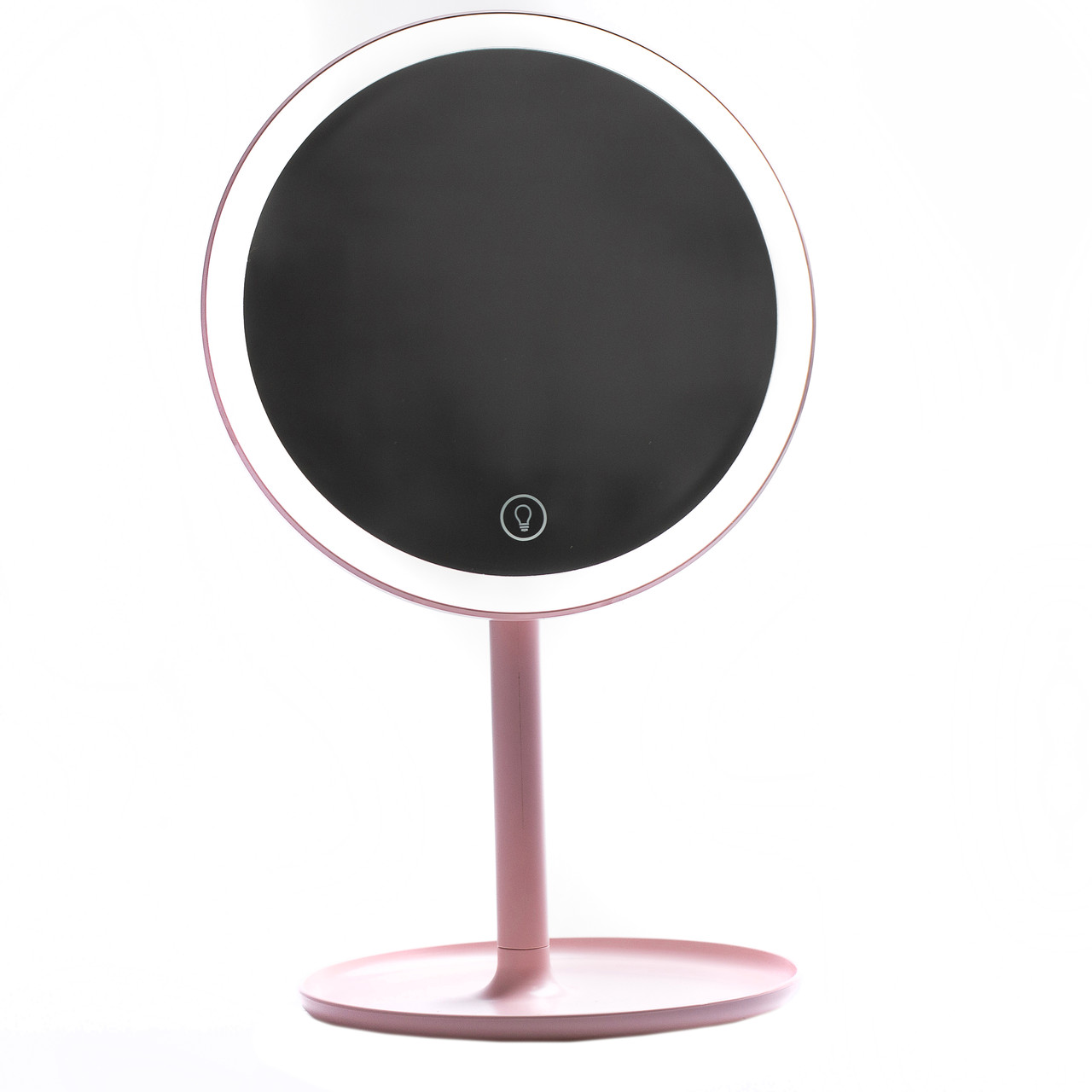 Дзеркало для макіяжу зі збільшенням та підсвіткою Рожевий