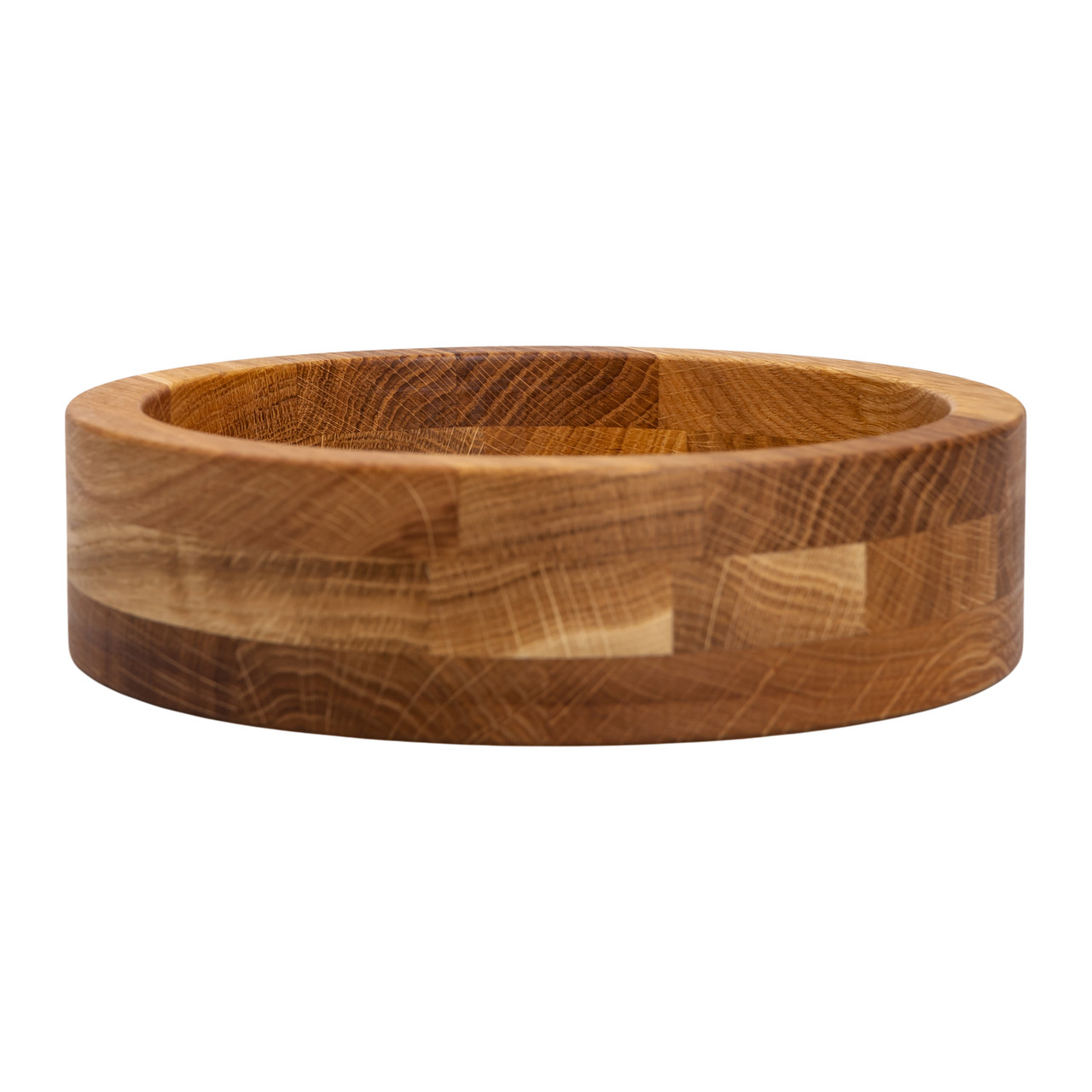 Дерев'яна миска для подачі 27 см глибока з дуба