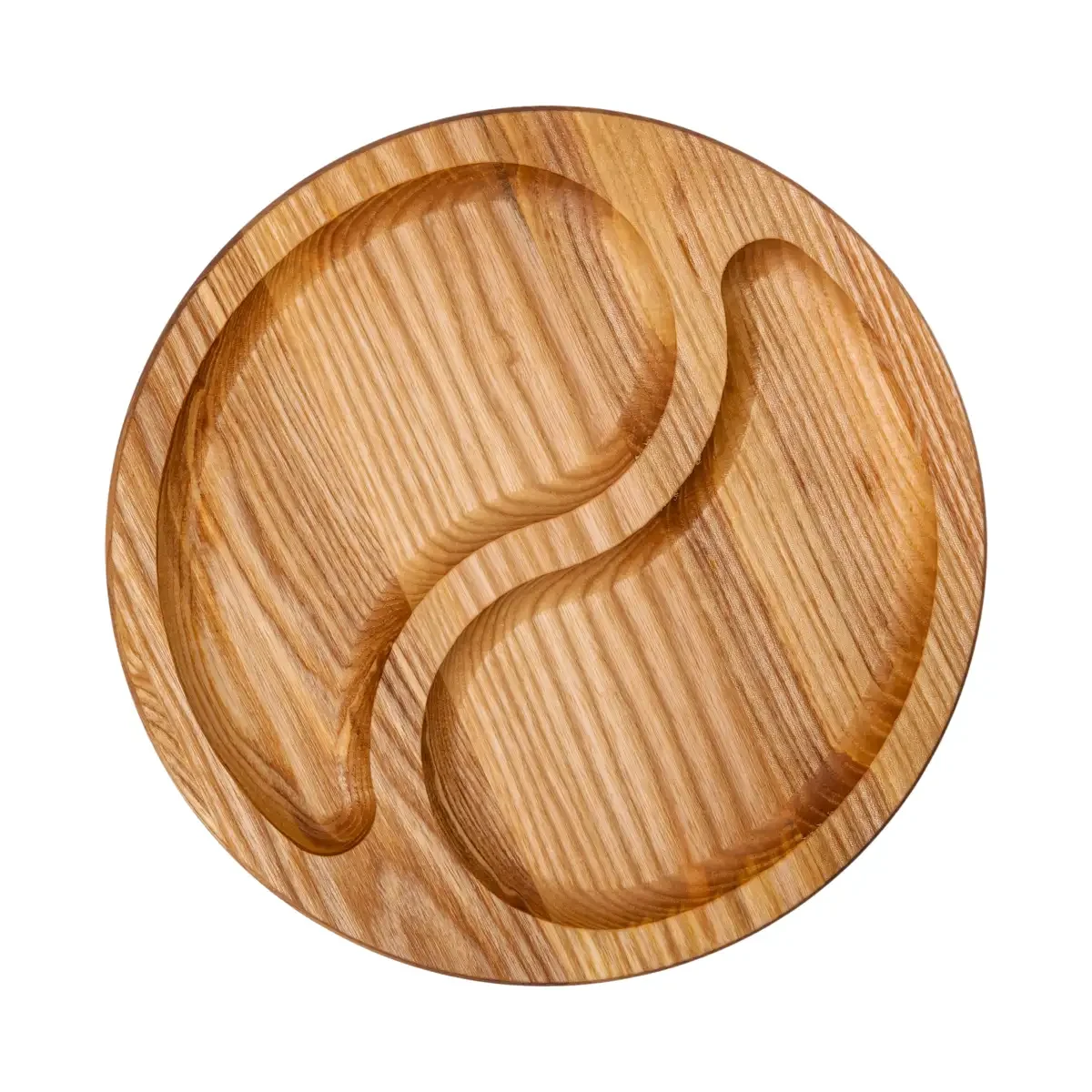 Менажниця дерев&apos;яна 25 см кругла на 2 секції