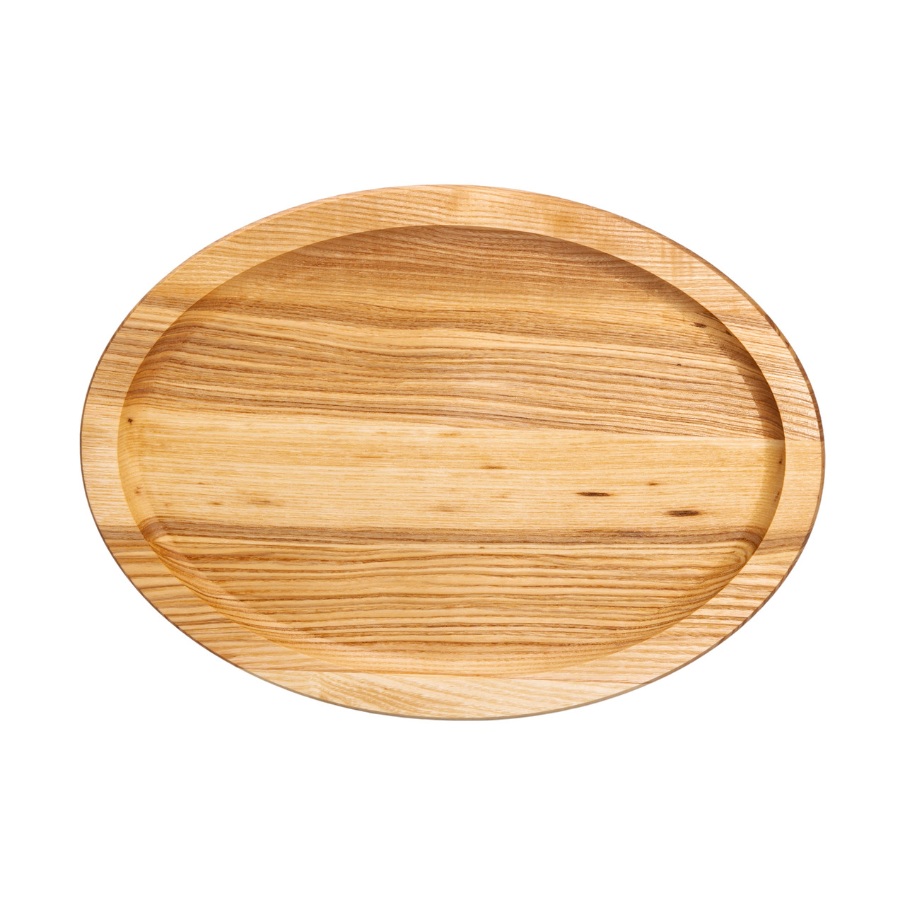 Овальна дошка 35×25 см для подачі нарізок, ясен