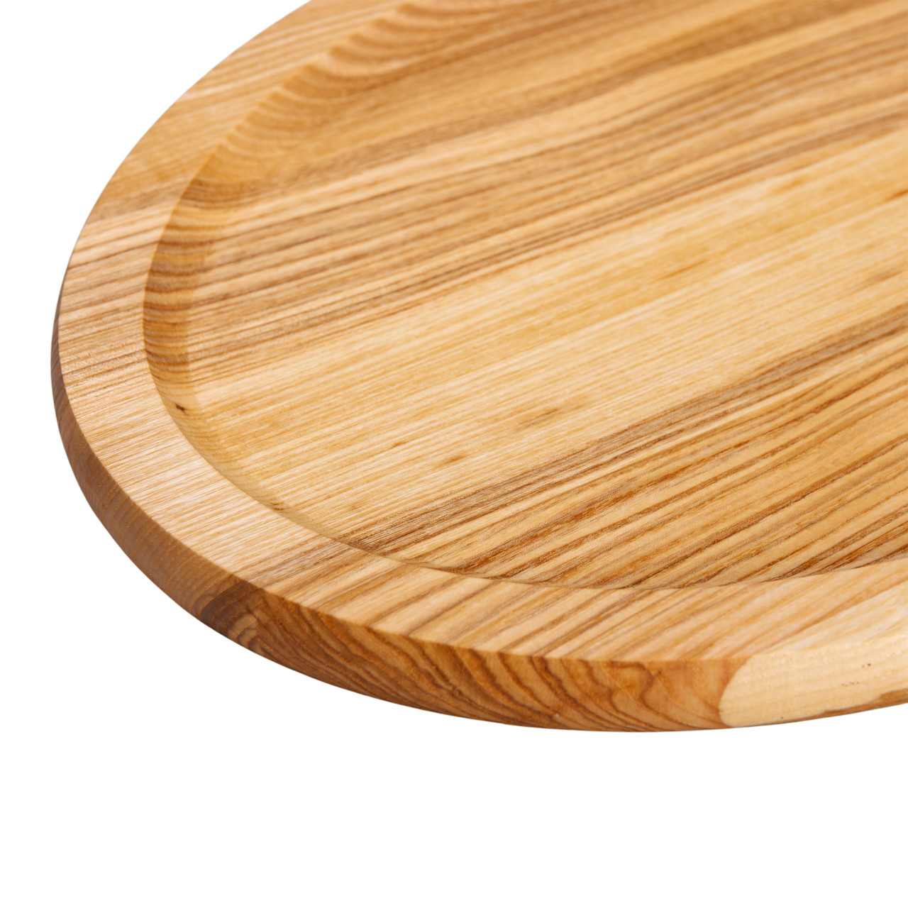 Овальна дошка 35×25 см для подачі нарізок, ясен