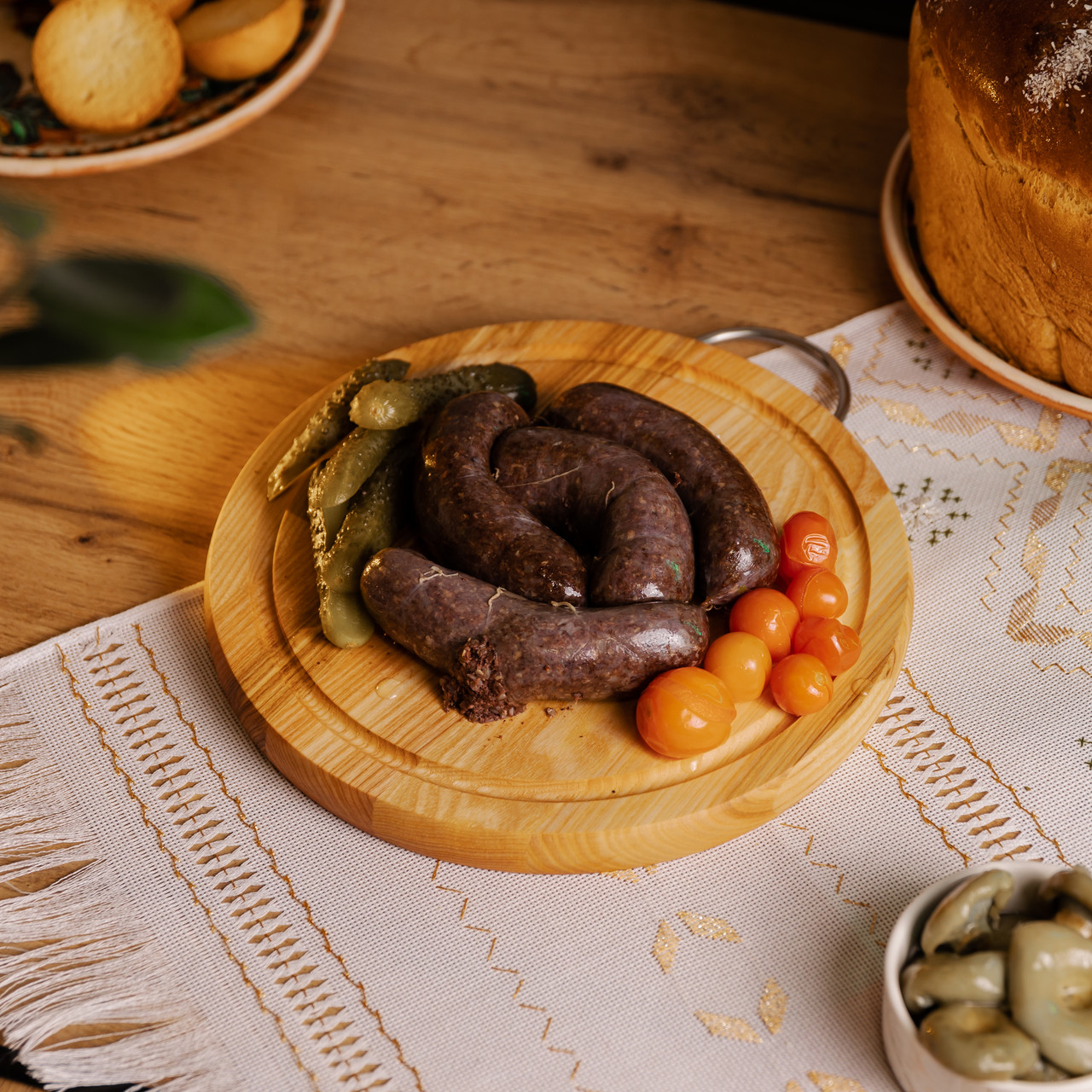 Обробна дерев'яна дошка кругла 25 см ясен