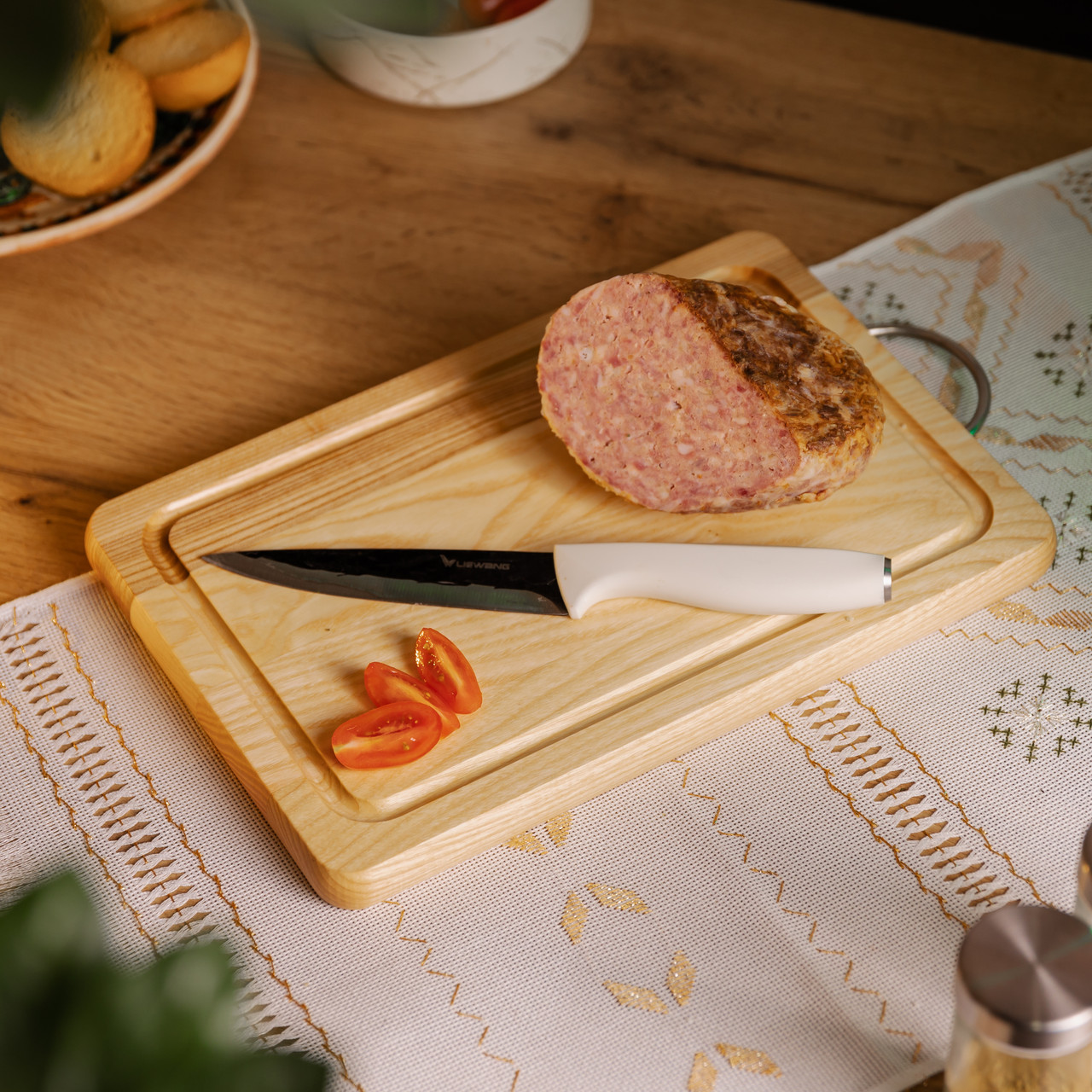 Обробна дерев'яна дошка прямокутна 30×20 см ясен