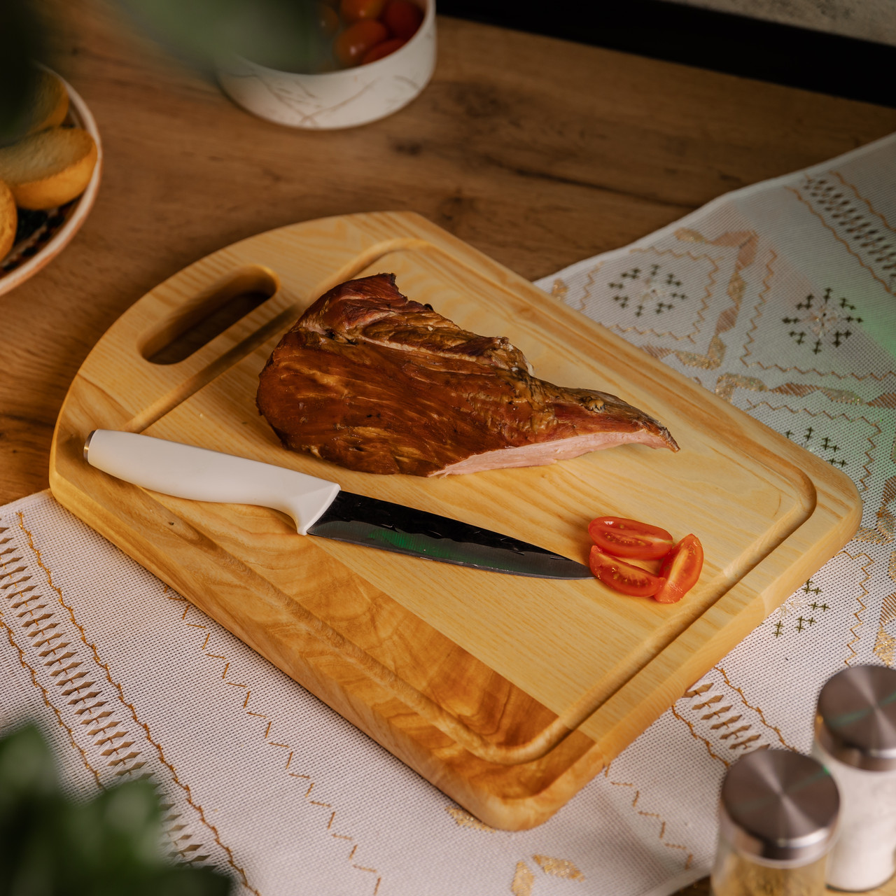 Обробна дерев'яна дошка прямокутна 35×25 см ясен