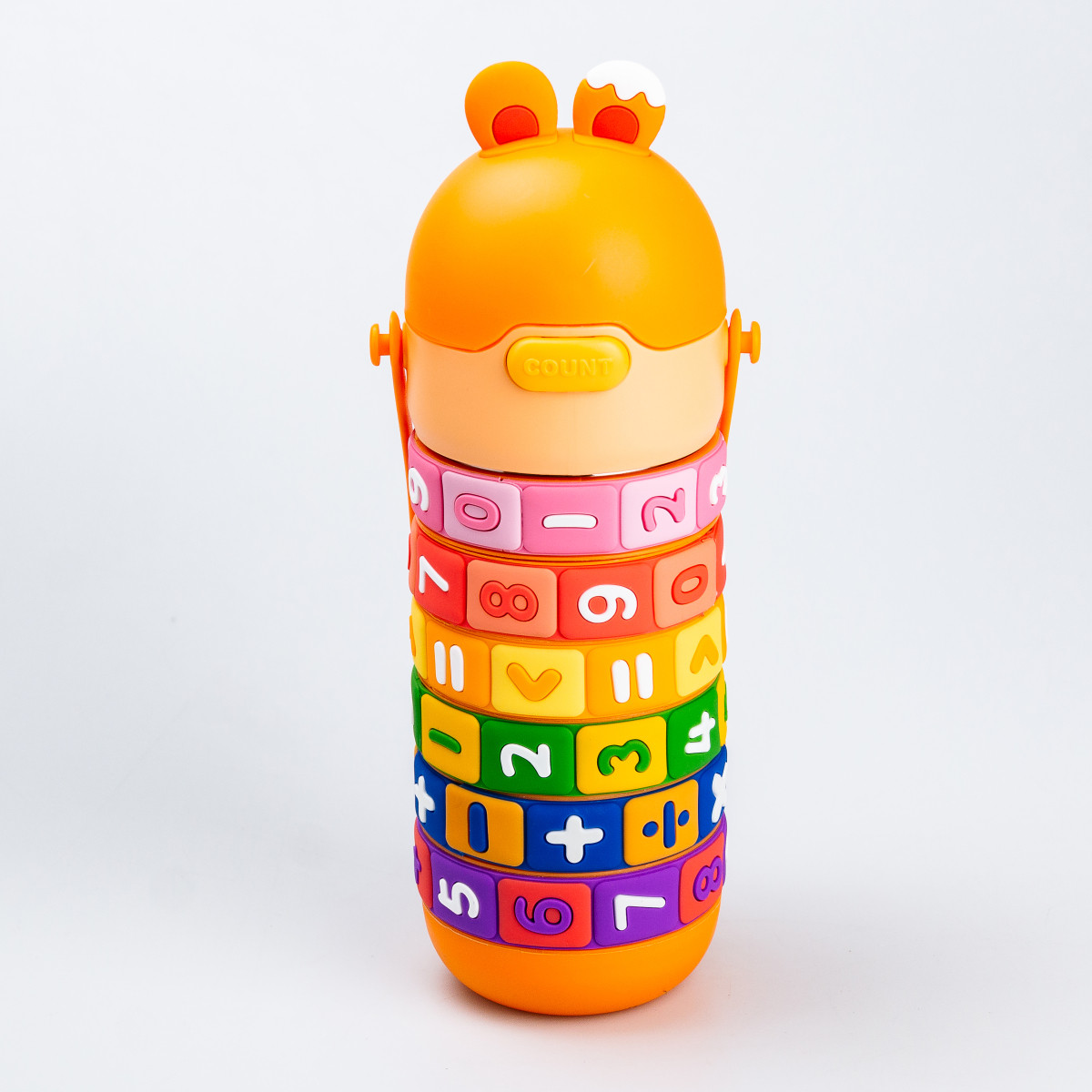 Термос дитячий інтерактивний 430 мл з цифрами Помаранчевий