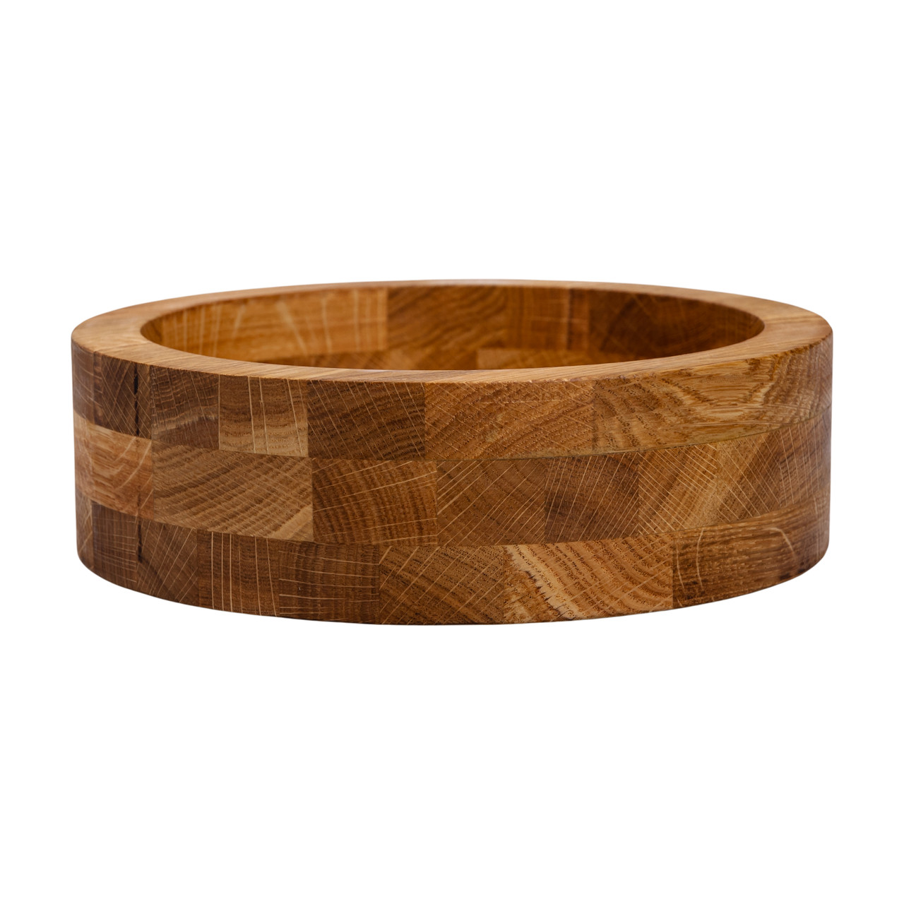 Дерев'яна миска для подачі 25 см глибока з дуба