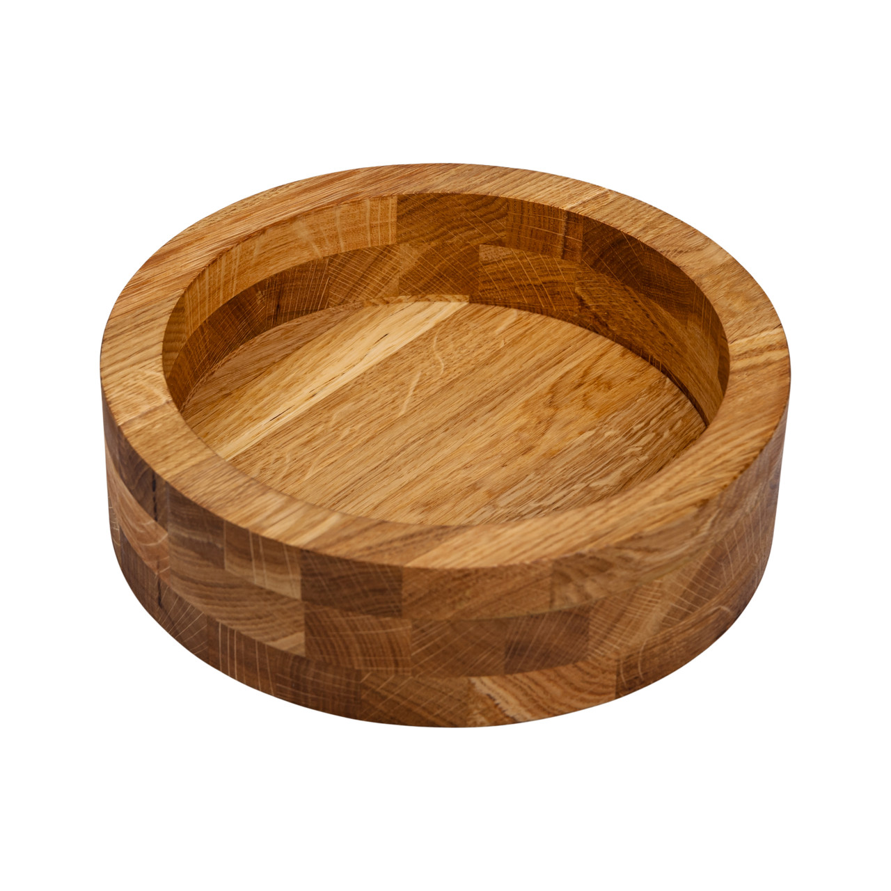 Дерев'яна миска для подачі 25 см глибока з дуба