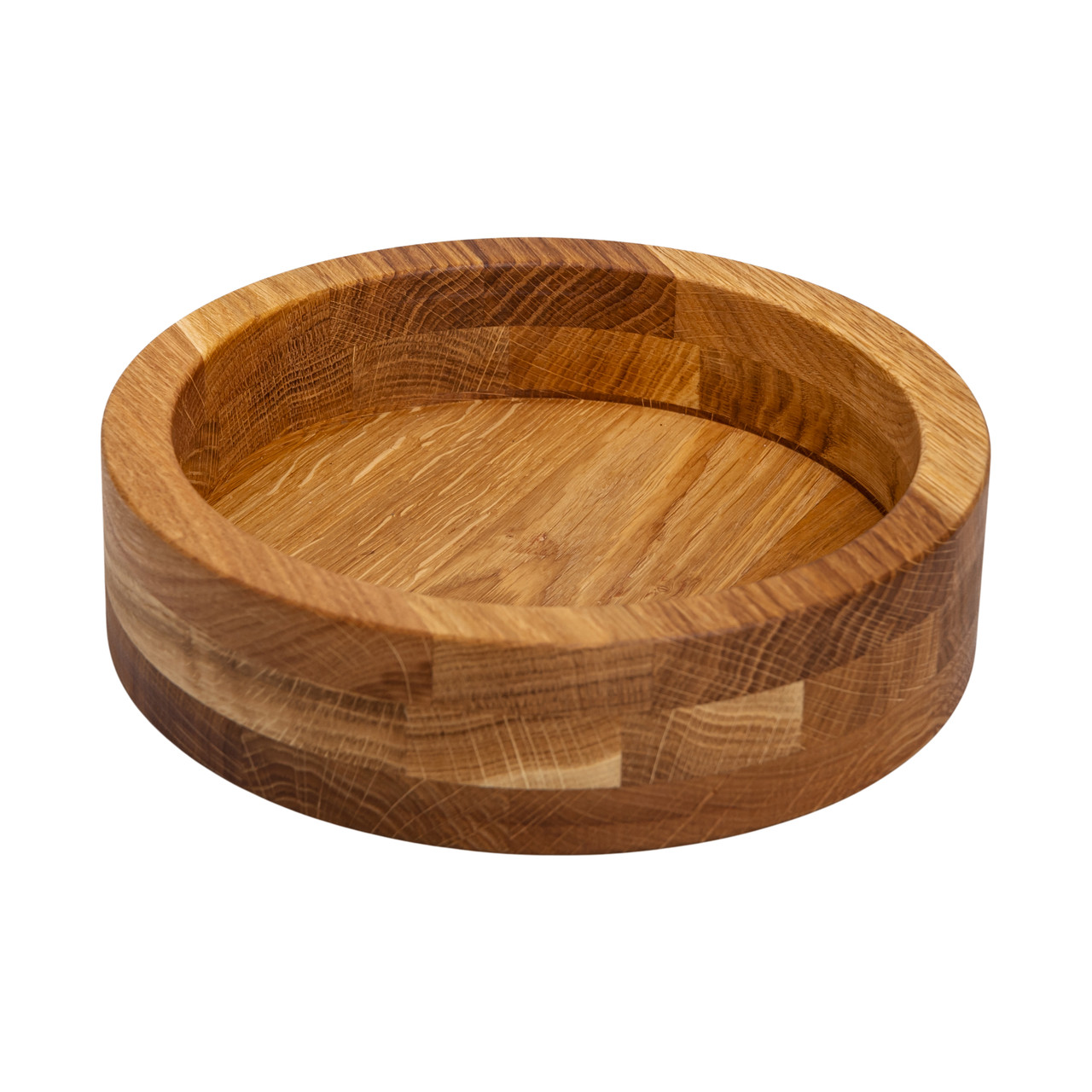 Дерев'яна миска для подачі 27 см глибока з дуба