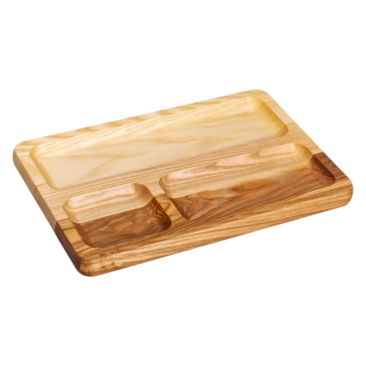 Дошка для подачі дерев'яна 30×20 см прямокутна на 3 секції