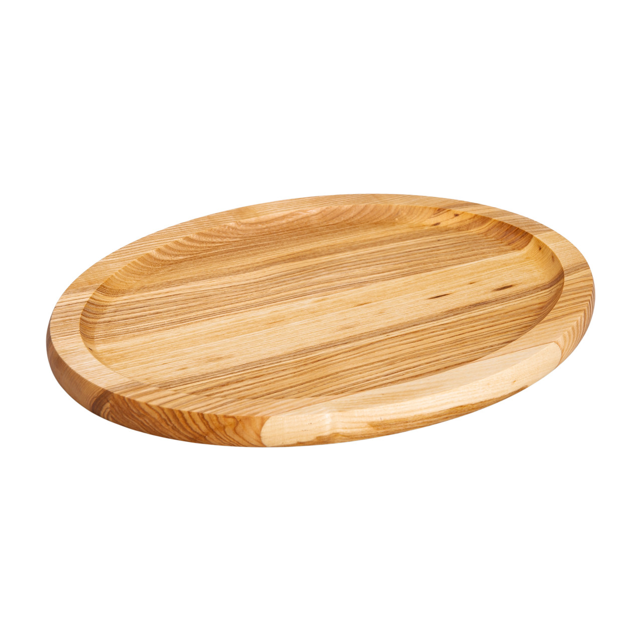 Овальна дошка 35×25 см для подачі нарізок, ясен