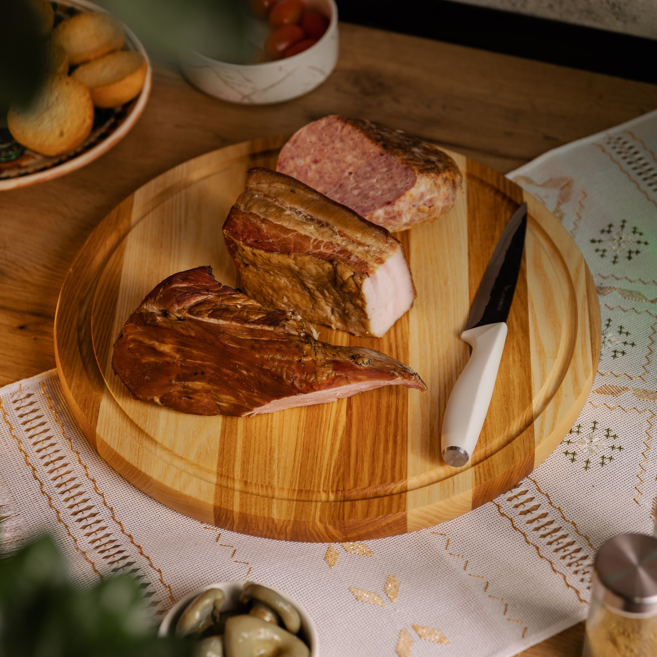 Дерев&apos;яна дошка кругла 20 см для подачі ясен