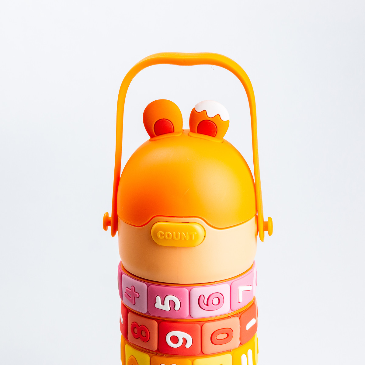 Термос дитячий інтерактивний 430 мл з цифрами Помаранчевий