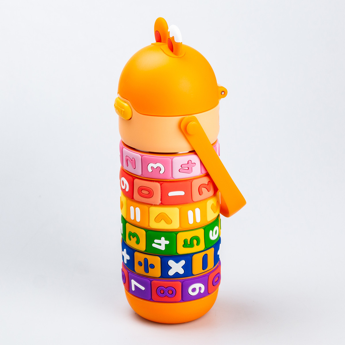 Термос дитячий інтерактивний 430 мл з цифрами Помаранчевий