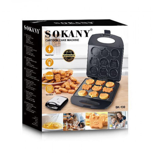 Вафельниця для панкейків Sokany SK130BST на 9 штук 1400 Вт