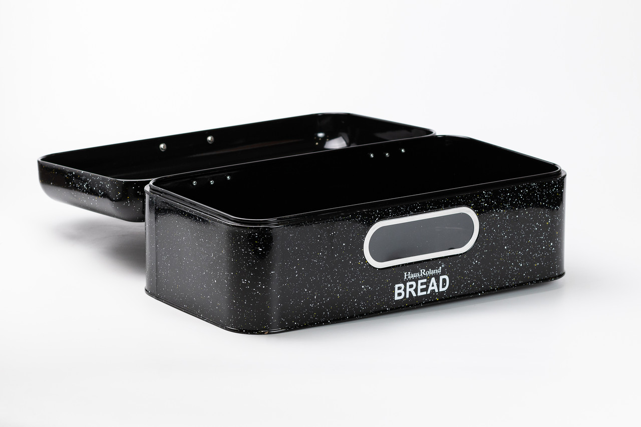 Кошики для хліба, чорні, з банками, для зберігання сипучих продуктів, набір із 3 штук, 1 літр.