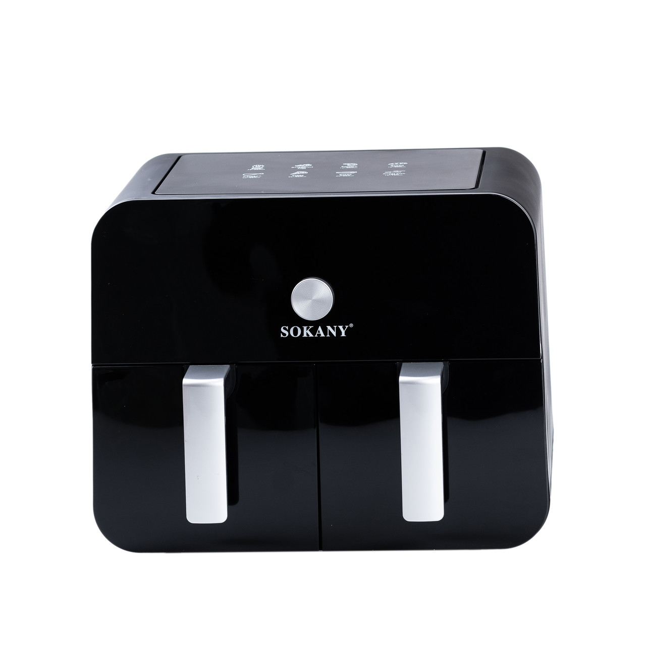 Аерогриль-фритюрниця SOKANY SK-10008 на 10 літрів, два відділення 2400 Вт чорна