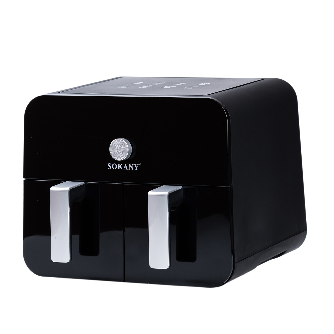Аерогриль-фритюрниця SOKANY SK-10008 на 10 літрів, два відділення 2400 Вт чорна