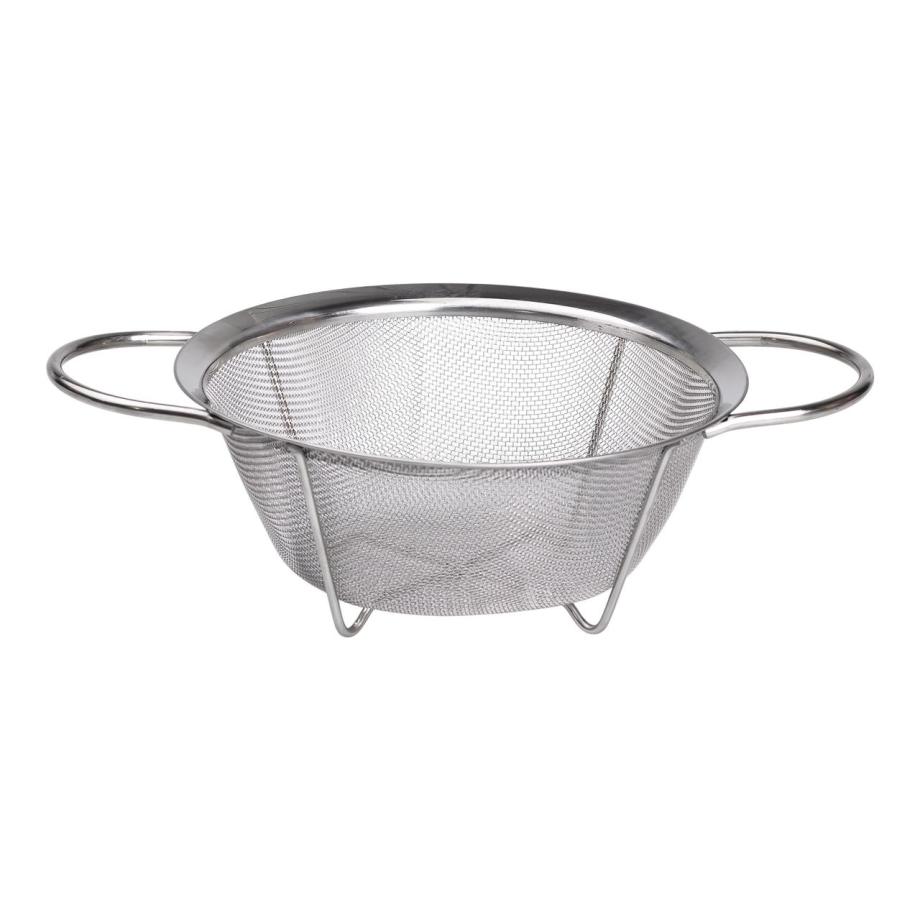 Друшляк з двома ручками 20 см дрібнокомірчаста сітка з нержавіючої сталі