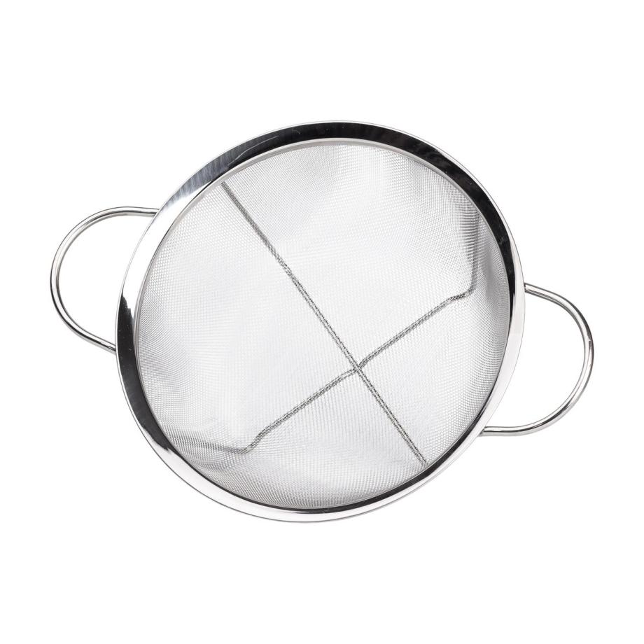 Друшляк з двома ручками 22 см дрібнокомірчаста сітка з нержавіючої сталі