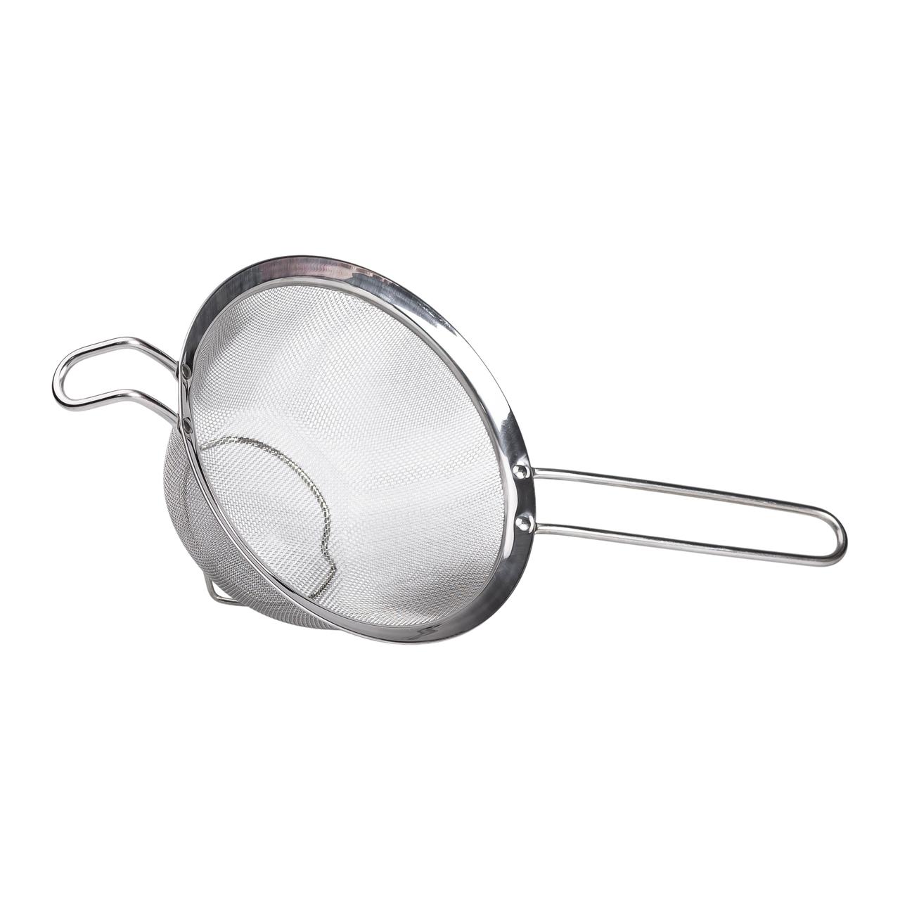 Друшляк-сито з ручкою 18 см дрібнокомірчаста сітка з нержавіючої сталі