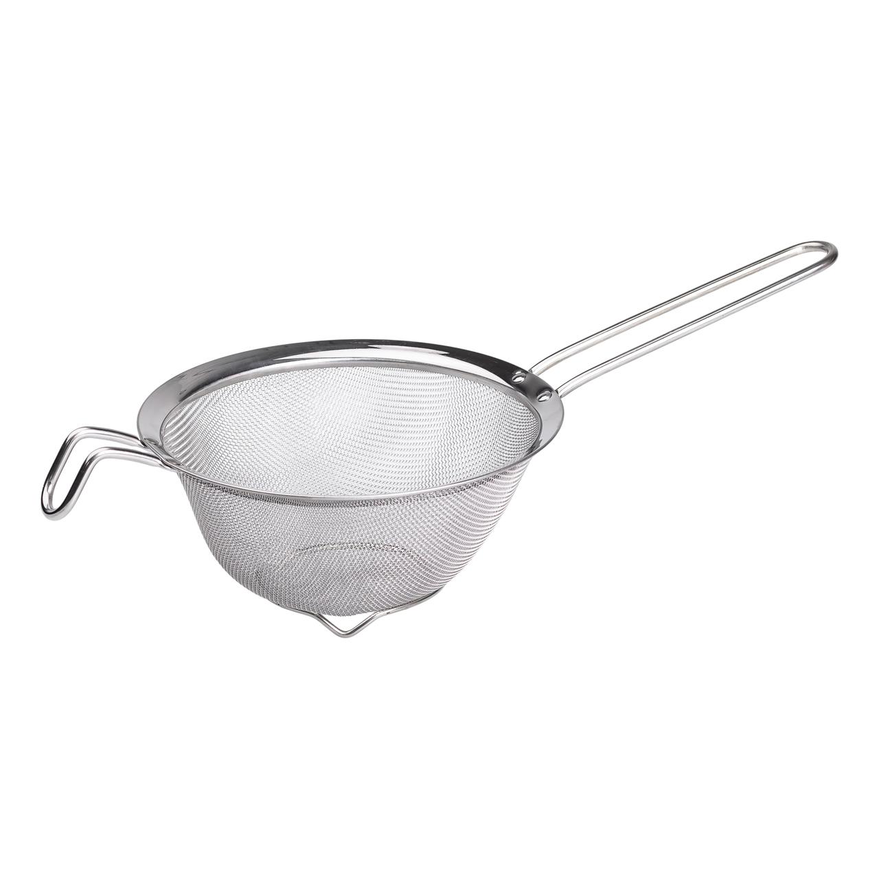 Друшляк-сито з ручкою 18 см дрібнокомірчаста сітка з нержавіючої сталі