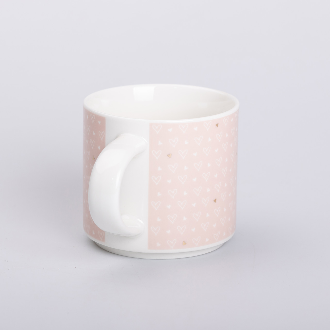 Чашка керамічна 350 (мл) для кави та чаю Рожева