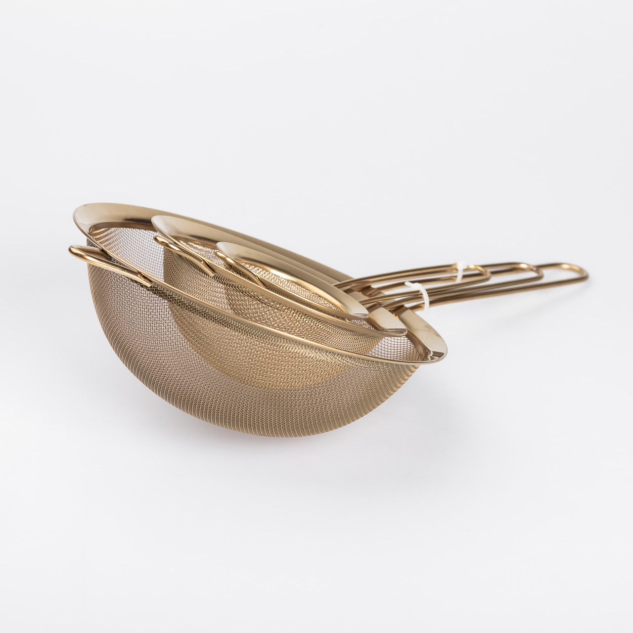 Набір ситечок 3 штуки для чаю круп та борошна 8,14 та 20 см з нержавіючої сталі