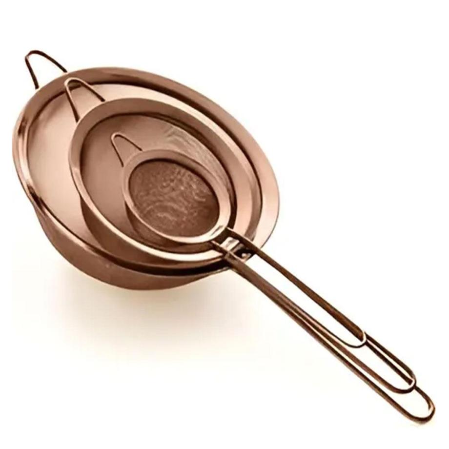 Набір ситечок 3 штуки для круп та борошна з нержавіючої сталі