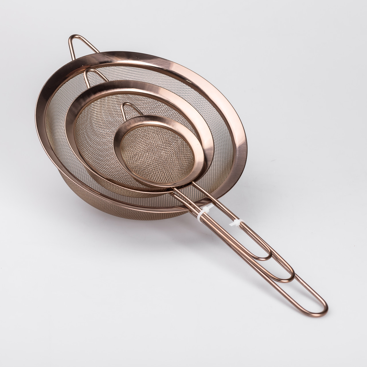 Набір ситечок 3 штуки для круп та борошна з нержавіючої сталі