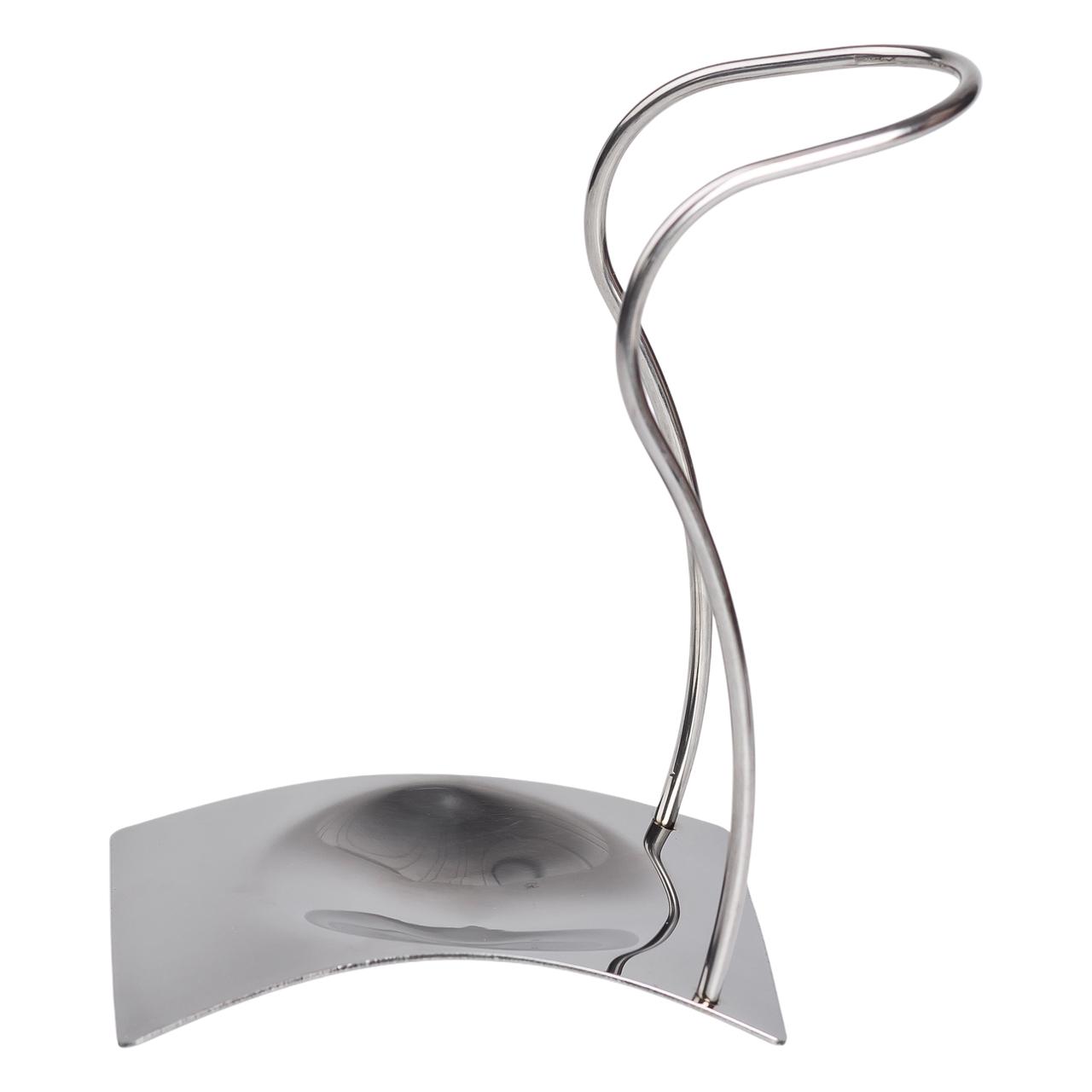 Підставка під ополоник лопаточку або ложку 12×10.5×17 см Срібло