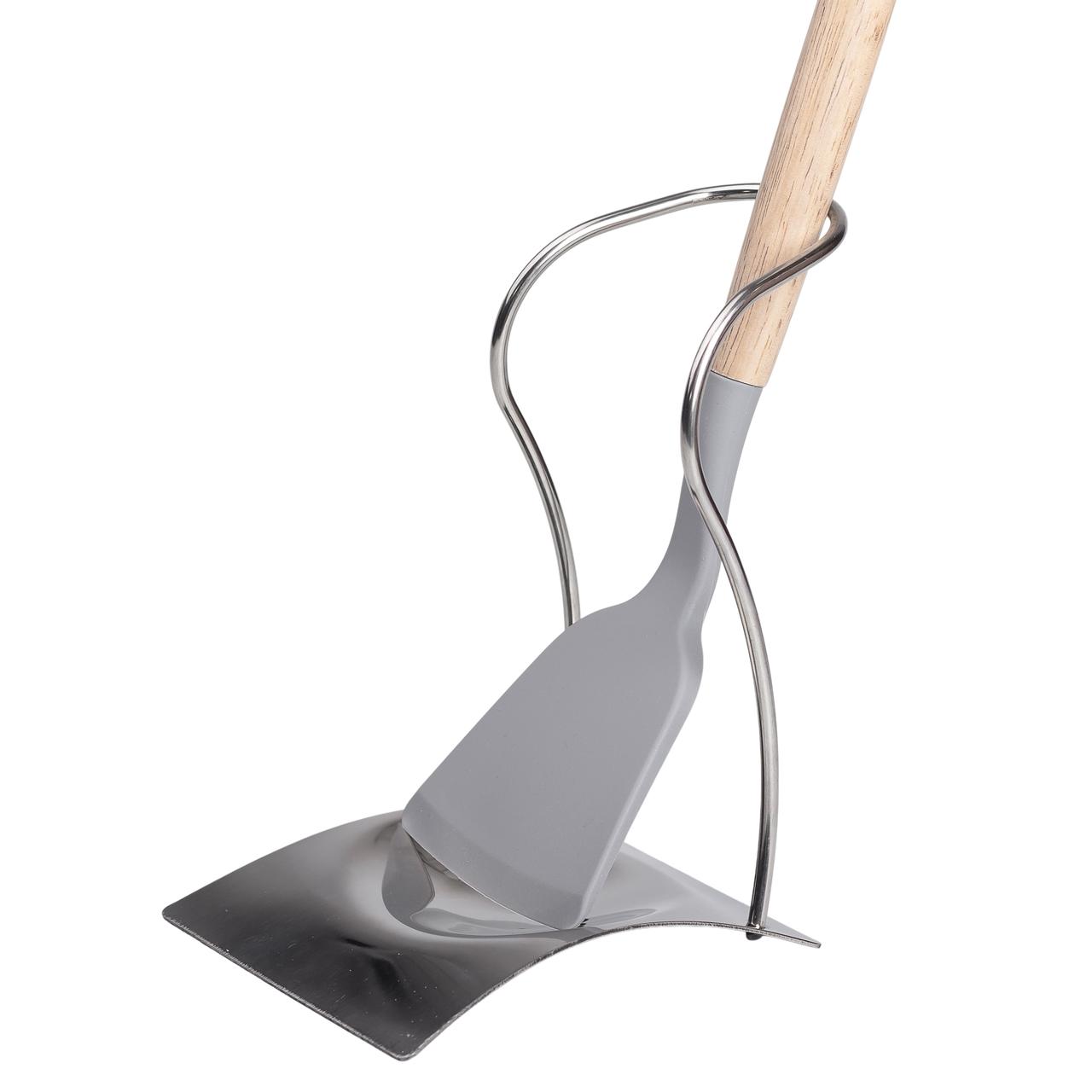 Підставка під ополоник лопаточку або ложку 12×10.5×17 см Срібло