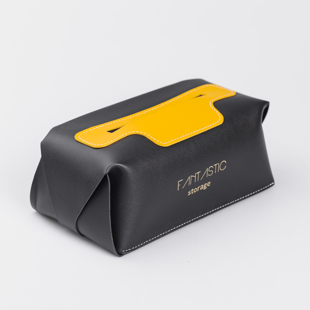 Серветниця автомобільна 21х12х8 см контейнер для серветок, Чорний