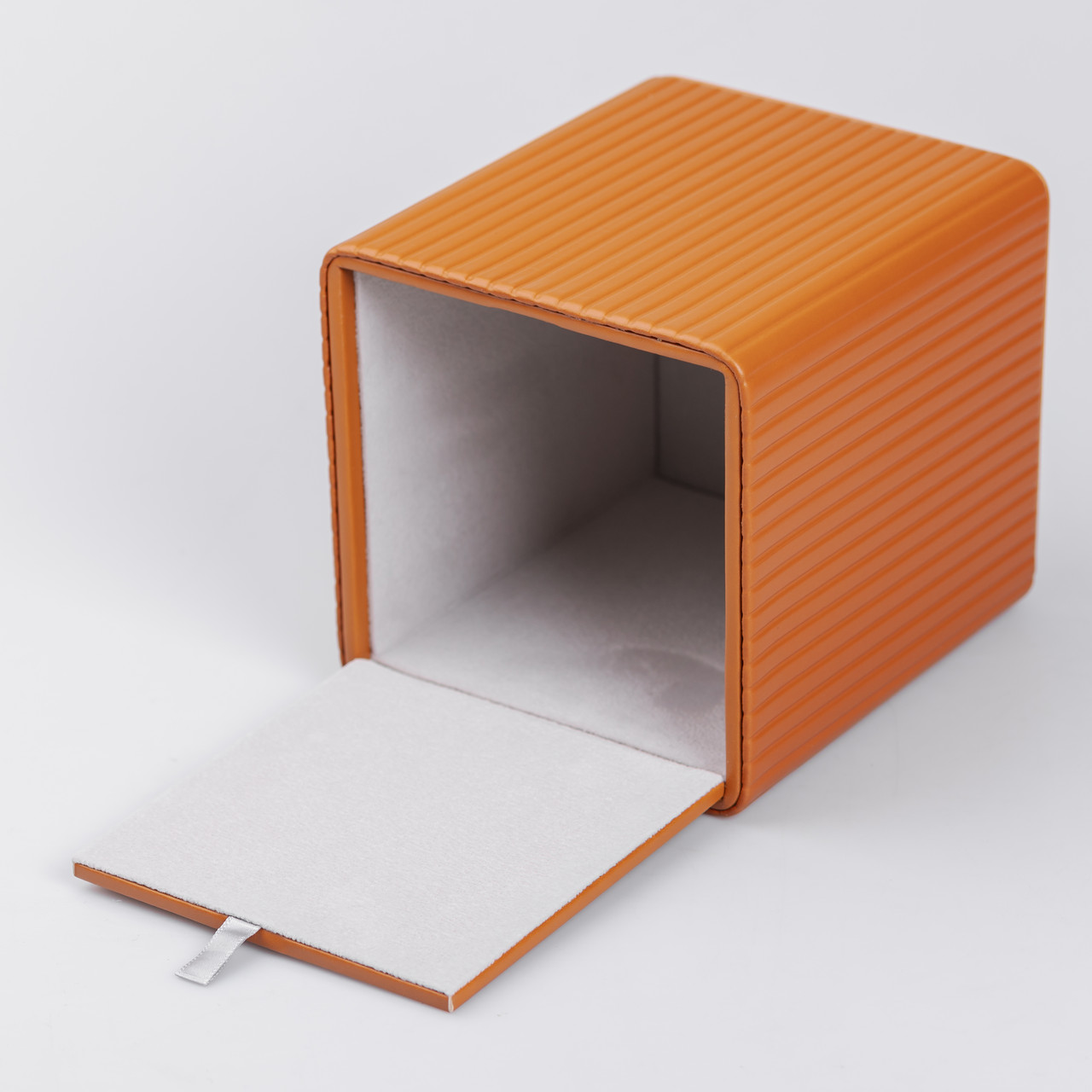 Серветниця з екошкіри квадратна 13х13х14.5 см органайзер для серветок на стіл, Коричневий