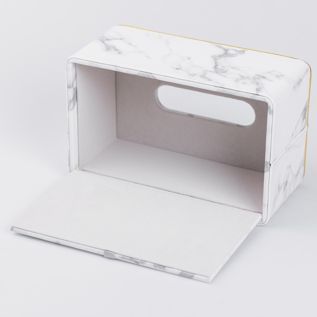 Серветниця з екошкіри прямокутна 21.5х13х9 см органайзер для серветок на стіл