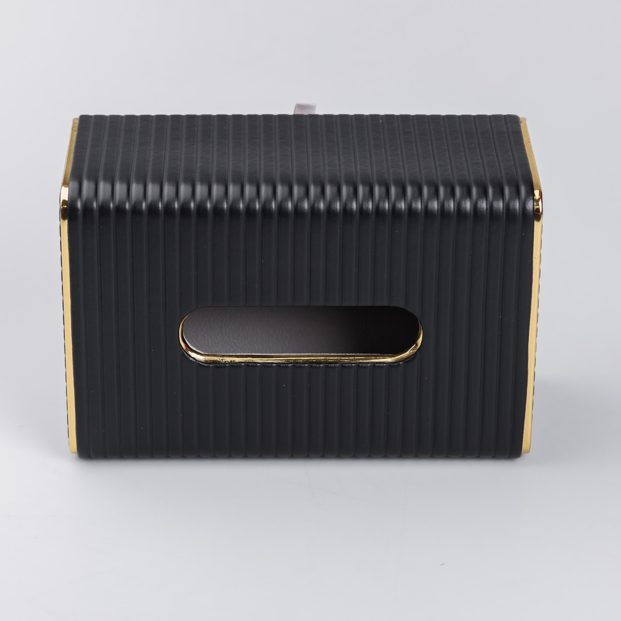 Серветниця з екошкіри прямокутна  21.5х13х9 см органайзер для серветок на стіл, Чорний