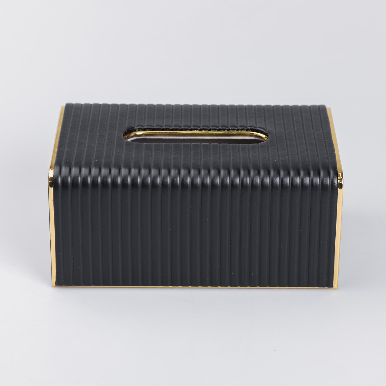 Серветниця з екошкіри прямокутна  21.5х13х9 см органайзер для серветок на стіл, Чорний