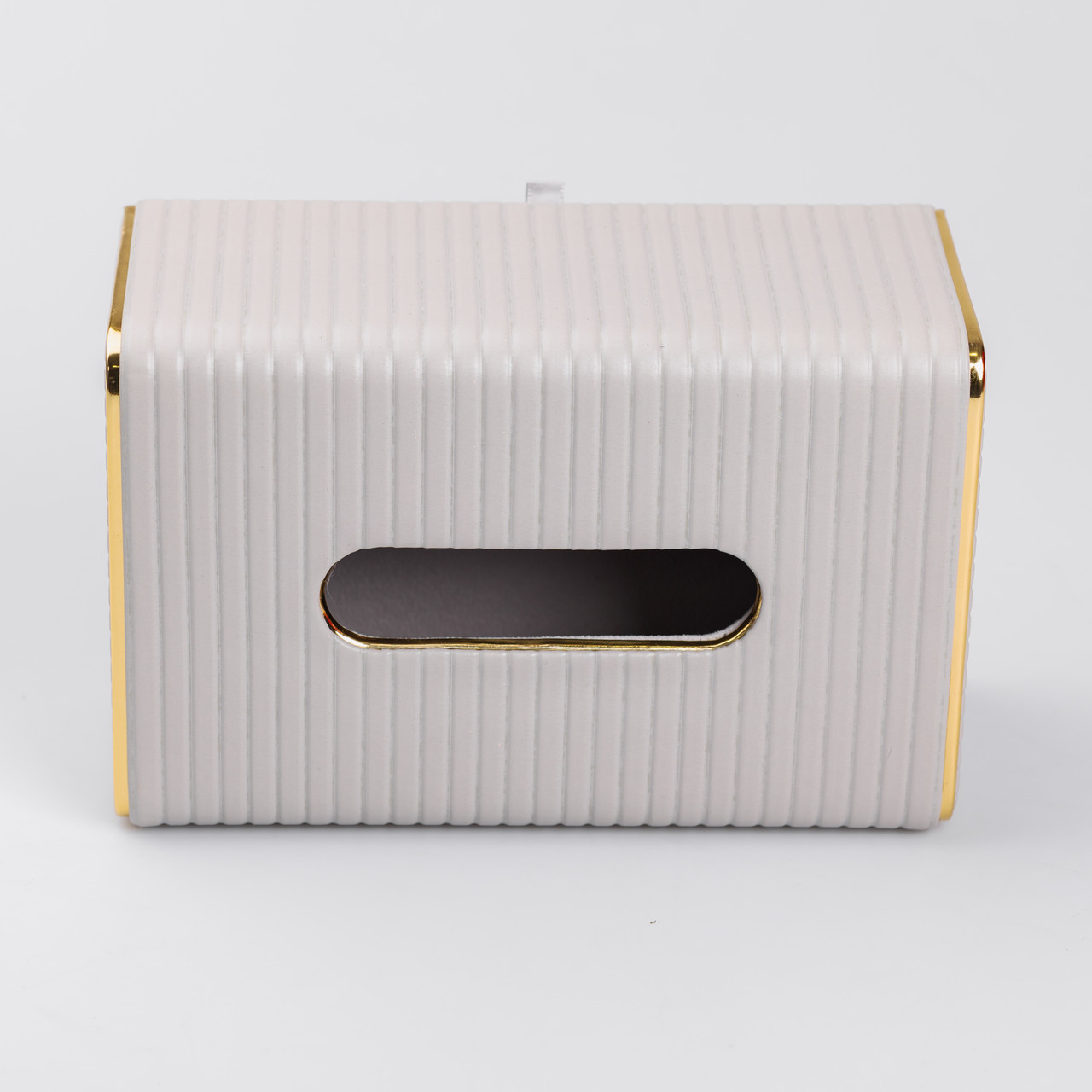 Серветниця з екошкіри прямокутна  21.5х13х9 см органайзер для серветок на стіл, Сірий