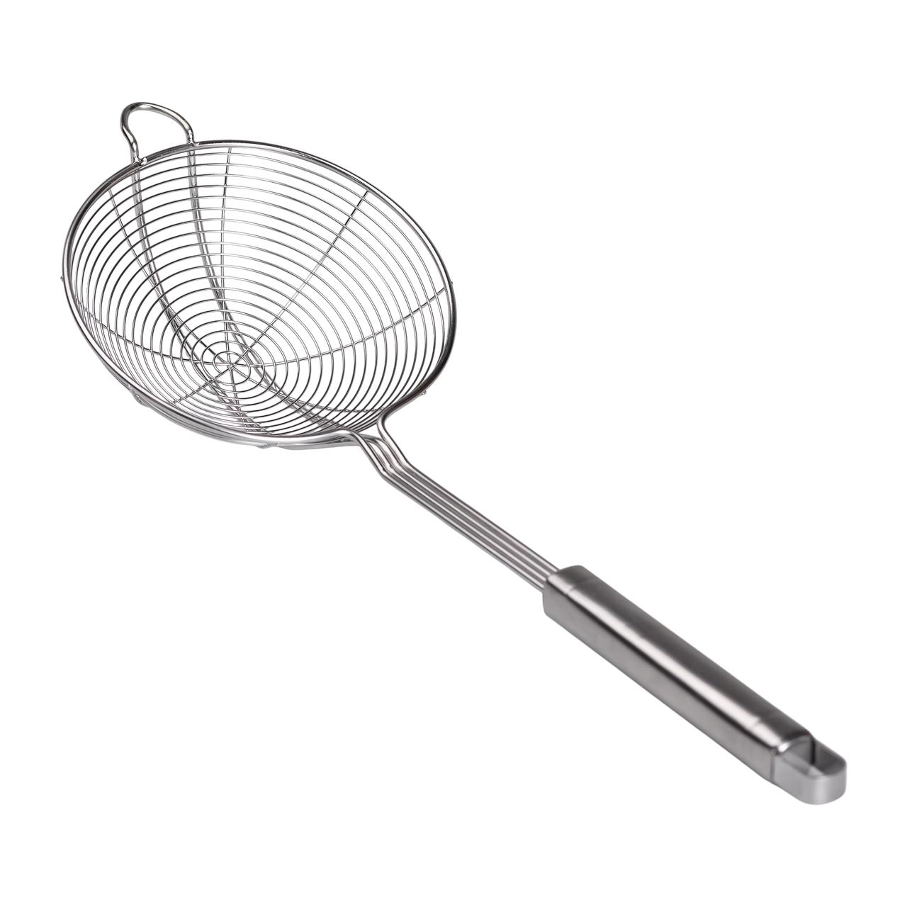 Шумівка з нержавіючої сталі з ручкою Ø 16 см для фритюру
