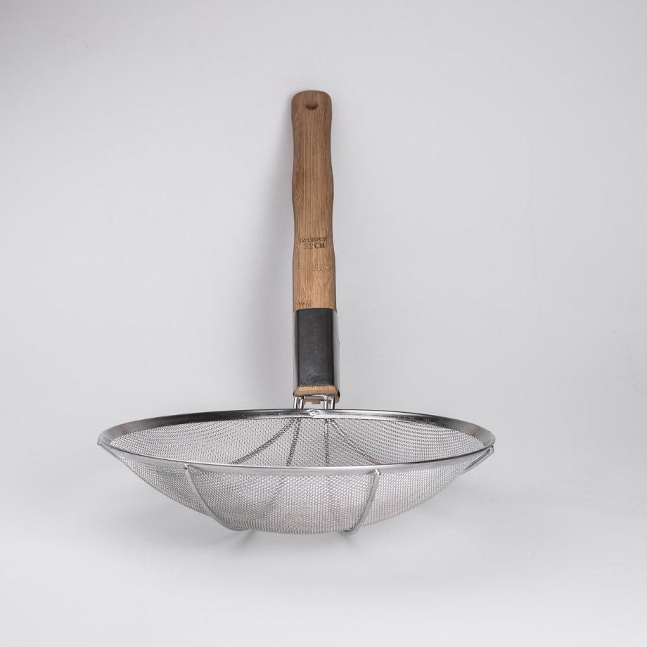 Шумівка "павук" з дерев'яною ручкою Ø 32 см для фритюру та Вок