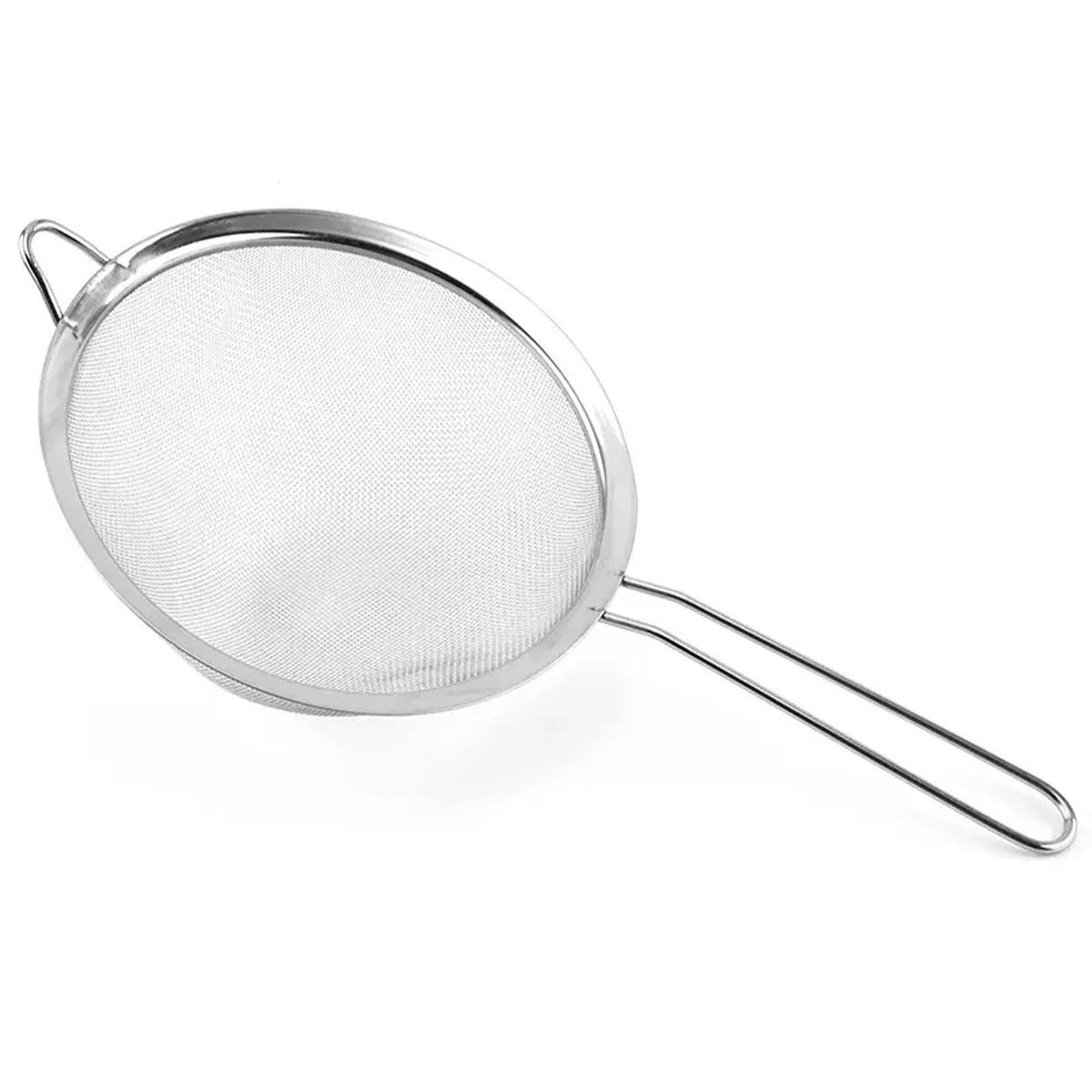 Сито дуршлак з ручкою 20 см дрібної сітці з нержавіючої сталі