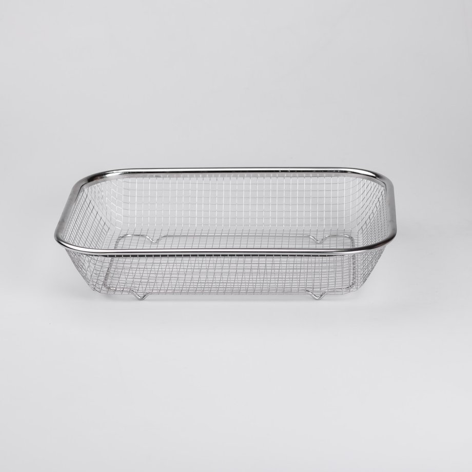 Сито-кошик для миття овочів та фруктів 29.5х21х6 см друшляк з нержавіючої сталі