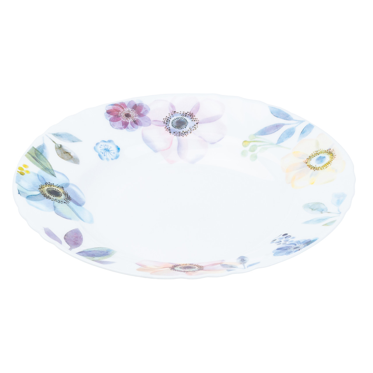 Столовий сервіз тарілок 24 штуки керамічних на 6 персон білий квіти