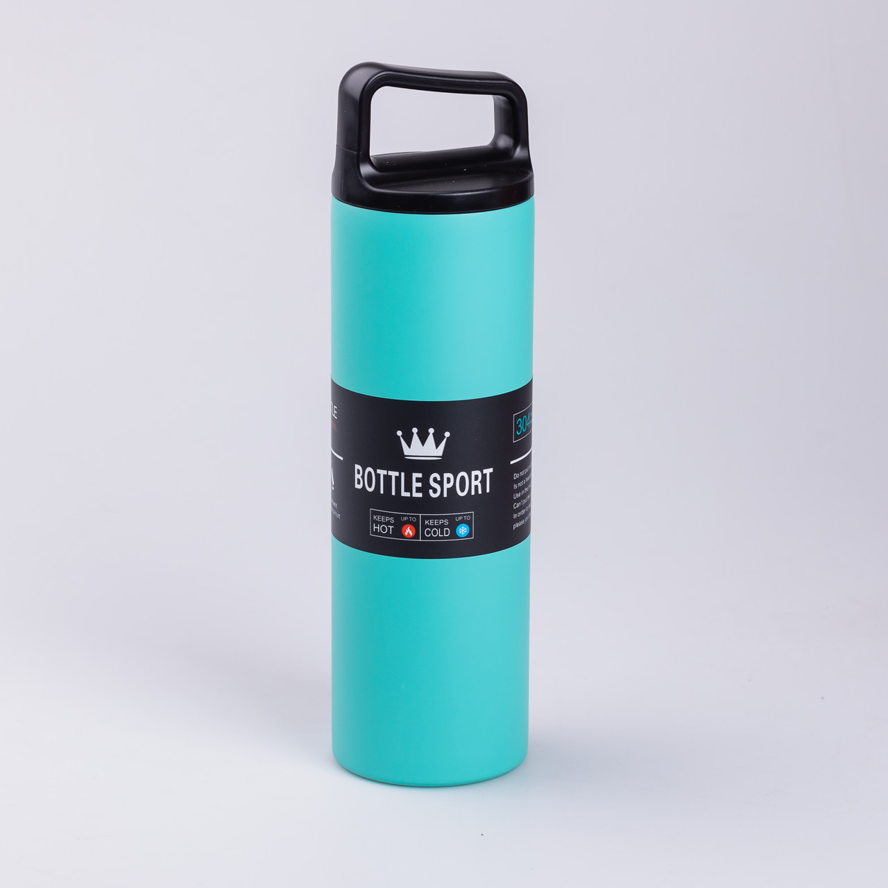 Термос металевий 500 мл з нержавіючої сталі Bottle Sport з ручкою м'ятний