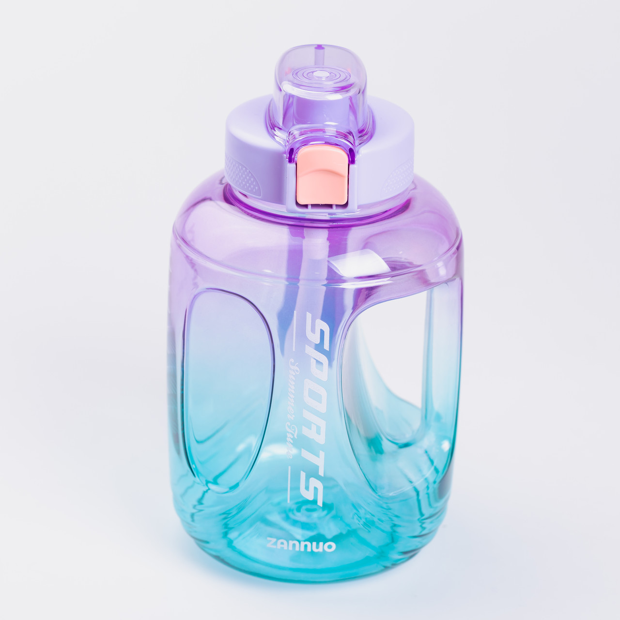 Пляшка для води 1.6 л спортивна з трубочкою з ремінцем