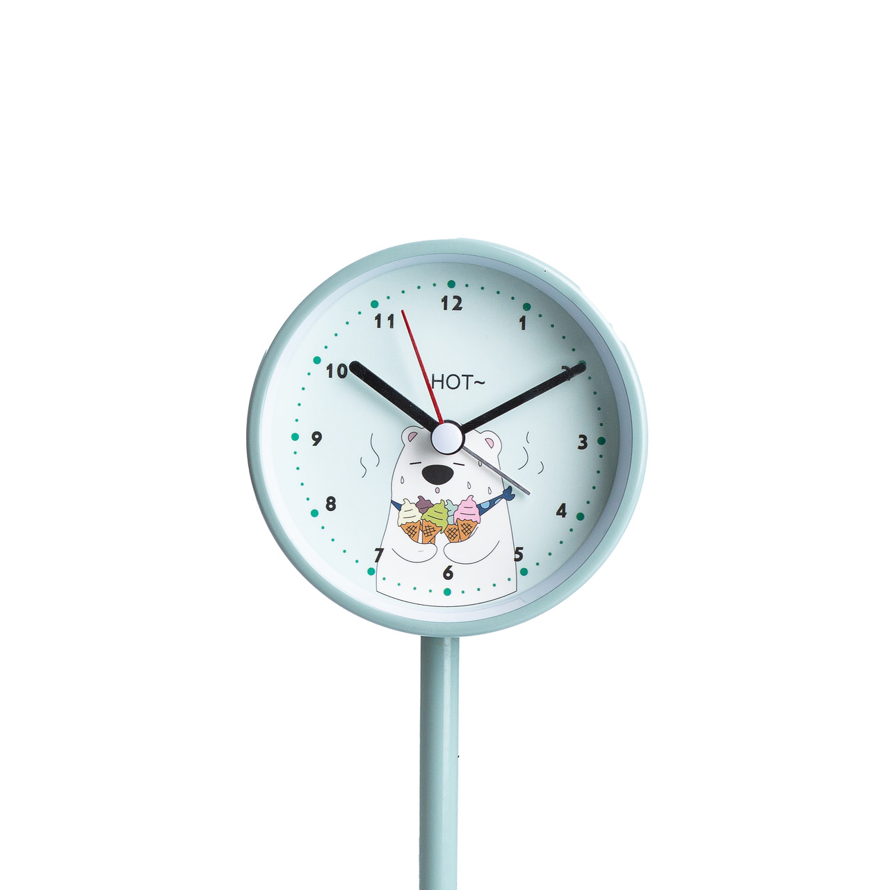 Годинник будильник на батарейках дитячий годинник з будильником маленький настільний годинник М'ятний