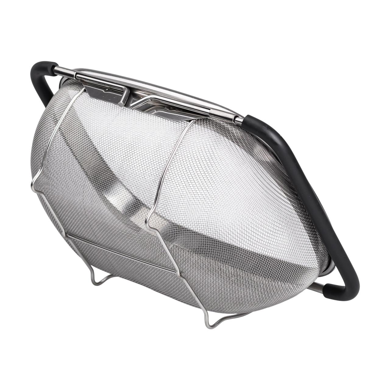 Друшляк сито на раковину для миття овочів та фруктів 29х19х10 см з нержавіючої сталі